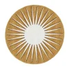 Store Rond Tapijt Zon Met Relief - D200 Cm - Mosterdgeel En Wit - Luminio Tapijt Rond