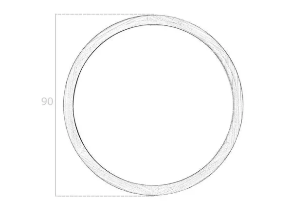 Discount Ronde Spiegel Walnoot 3084 Spiegel