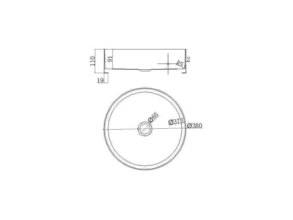 Outlet Ronde Wastafel Om Te Plaatsen - Geborsteld Koper - 38 Cm - Dechatel Wastafel