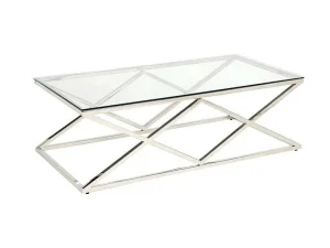 Cheap Salontafel Charlotte - Gehard Glas En Staal - Goudkleurig - Van Salontafel