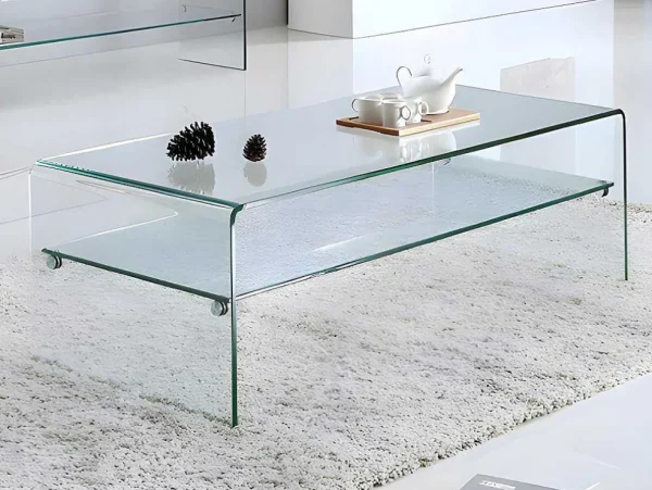 Store Salontafel Trenia - Dubbele Plaat - Gehard Glas Salontafel