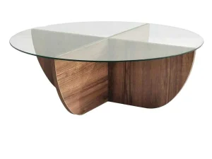 New Salontafel Van Gehard Glas - Naturel En Transparant - Aysun Salontafel