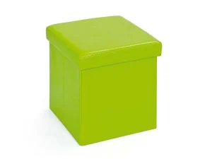 Outlet Sanne Opbergdozen Voetenbank Met Deksel, Groen. Opbergaccessoire