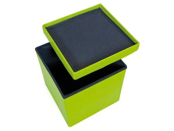 Outlet Sanne Opbergdozen Voetenbank Met Deksel, Groen. Opbergaccessoire