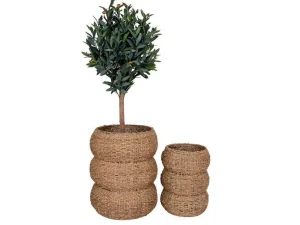 Cheap Sarbas Mand O25/35Cm Set Van 2 Naturel. Opbergaccessoire