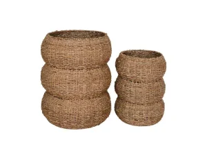 Cheap Sarbas Mand O25/35Cm Set Van 2 Naturel. Opbergaccessoire