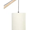 Best Sale Scandinavische Wandlamp - Mangohout En Stof - D21 X H36 Cm - Licht Naturel En Beige - Paliana Wandlamp