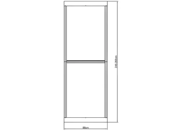 Cheap Scheidingswand Gegalvaniseerd Staal L88 X H245 Cm Antraciet - Verstelbare Hoogte - Jaora Scheidingswand