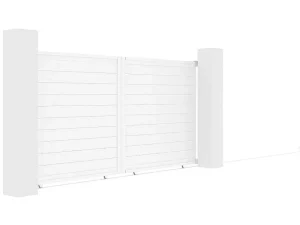 Shop Schuifpoort Aluminium L374 X H180 Cm Wit - Nazario Hekjes & Poorten