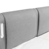 Hot Set Boxspring + Hoofdbord Met Ledlampjes + Elektrische Relaxbedbodems + Matras + Topmatras - 2 X 90 X 200 Cm - Grijze Stof - Astemi Van Elektrisch Relaxatiebed