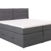 Flash Sale Set Boxspring Met Hoofdbord + Bedbodems Met Opbergruimte + Matras + Dekmatras - 180 X 200 Cm - Antracietkleurige Stof - Perama Van Boxspringbed