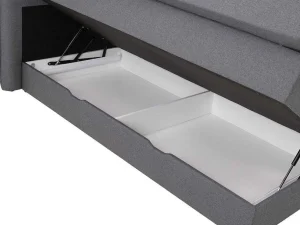 Flash Sale Set Boxspring Met Hoofdbord + Bedbodems Met Opbergruimte + Matras + Dekmatras - 180 X 200 Cm - Antracietkleurige Stof - Perama Van Boxspringbed