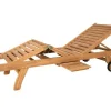 Flash Sale Set Van 2 Ligbedden Met Verschillende Standen In Teak - Licht Hout - Byblos Ii Van Ligstoel