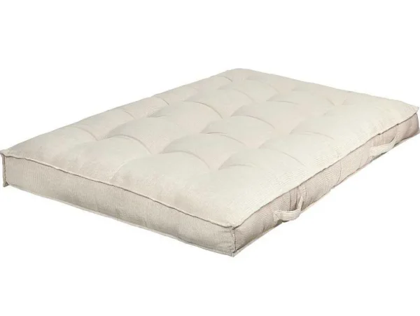 Discount Set Van 1 Matras + 2 Palletkussens Van Ribfluweel - Beige - Baila Huistextiel