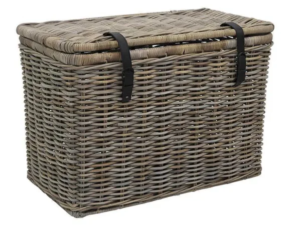 Hot Set Van 2 Opbergkoffers Van Kubu Nefta - L80 X D45 X H55 Cm En L70 X D35 X H45 Cm - Natuurlijk Grijs Opbergaccessoire