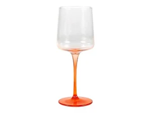 Cheap Set Van 6 Oranje Wijnglazen Op Voet 27 Cl - D. 9,5 X H.13Cm - Coraly Tafelservies