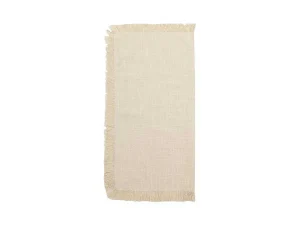 Best Set Van 4 Servetten Met Franje - Katoen - 45 X 45 Cm - Beige - Pola Textiel Voor Eettafel