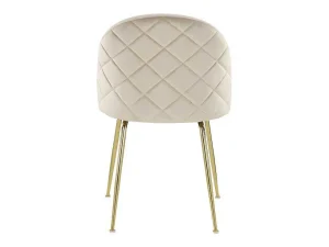 Flash Sale Set Van 2 Stoelen Melbourne - Fluweel En Goudkleurig Metaal - Beige Stoel