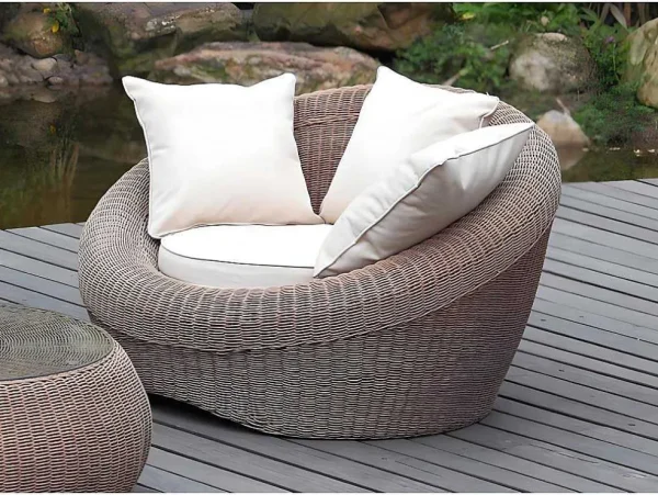 Shop Set Van 2 Tuinstoelen Van Karamelkleurig Gevlochten Hars - Whiteheaven Loungeset