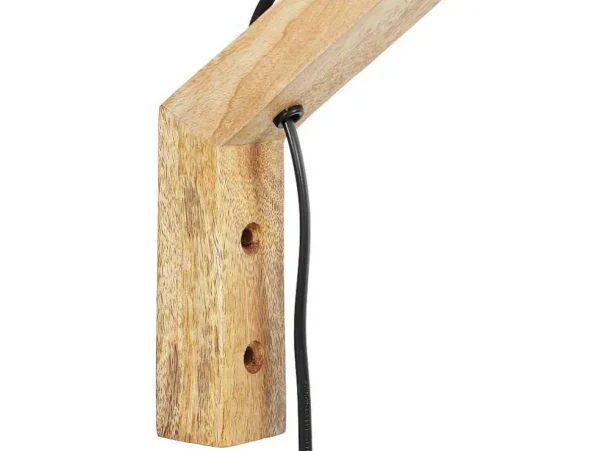 Flash Sale Set Van 2 Wandlampen Met Scandinavische Stijl - D35 X H48 Cm - Hout En Stof - Naturel En Beige - Paliana Wandlamp