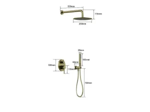 Outlet Set Van Inbouwdouche Met Mechanische Mengkraan - Mat Zwart - Tamise Douchekolom