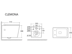 New Set Voor Witte Hang-Wc Met Voorwandsysteem En Chroomkleurige Ronde Bedieningsplaat - Clemona Hangend Toilet