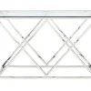 Store Sidetable Charlotte - Gehard Glas En Staal - Chroomkleurig - Van Sidetable