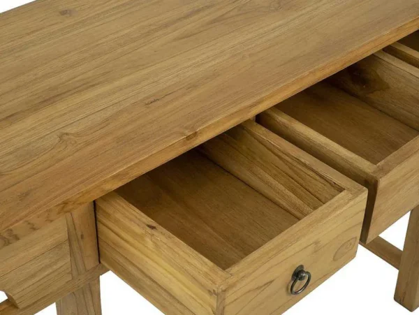 Flash Sale Sidetable Met 3 Lades In Teak - Kleur: Houtlook - Wekea Sidetable