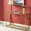 New Sidetable Van Gehard Glas En Roestvrij Staal - Goud - Simato - Van Sidetable