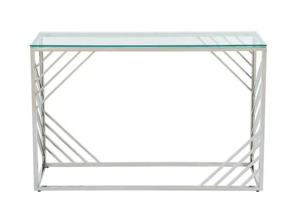 Cheap Sidetable Van Gehard Glas En Roestvrij Staal - Chroom - Simato - Van Sidetable