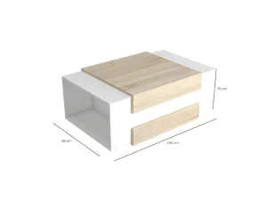 Discount Simon Koffietafel, Wit, Sonoma, 100X60X35 Cm, Epikasa Salontafel