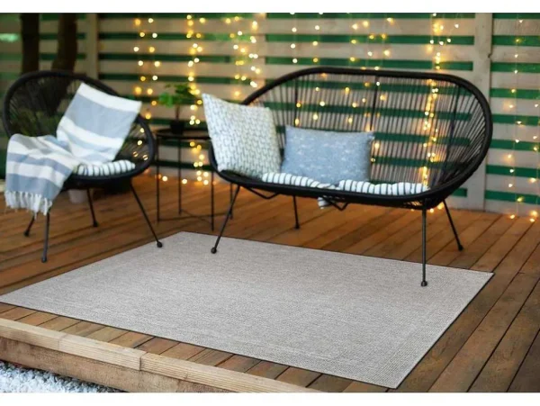 Sale Sisal Tapijt Timo 5979 Buitenshuis Kader Grijskleuring 240X330 Cm Tapijt Voor Buiten