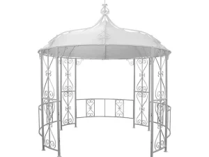 Hot Smeedijzeren Tuinkiosk Van Metaal Tilcara - D300 X H290 Cm - Wit Prieel, Pergola, Gazebo En Kiosk