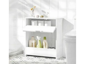 Clearance Bzr48-W Toiletrolhouder, Badkamer Toiletkast, Badkamermeubels, Houten Vloer Staande Badkamerkast Toiletmeubel