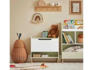 Flash Sale Houten Kinderspeelgoedkist, Speelgoedkist Met Klapdeksel, Speelgoedorganizer Voor Kinderkamer Met 1 Open Vak 60 X 34 X 57 Cm, Kmb91-Gr Babymeubel