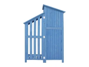 Cheap Sparrenhouten Tuinhuis - Gereedschapsschuur Met 2 Geintegreerde Planken - H 173 Cm - Waterdicht Pvc Dak - Groen Tuinhuis