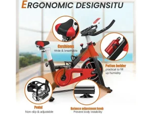 Best Sale Spin Bike Met Verstelbare Zitting En Stuur, Hometrainer Met Verstelbare Weerstand En Lcd Display Fitness