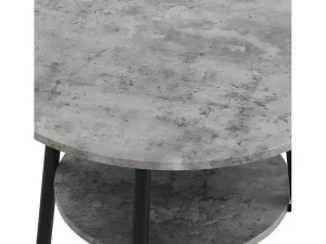 Cheap Staande Eettafel - 1 Tafel En 2 Krukken - Ronde Tafel Met Opbergplank - Zwart & Grijs Keukenmeubel