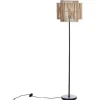 Store Staande Lamp Etnische Stijl Van Bamboe En Zwart Metaal - D 40 Cm X H 157,5 Cm - Parana Staande Lamp