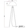 Outlet Staande Lamp Op Driepoot Van Metaal - H165 Cm - Zwart En Goudkleurig - Batley Staande Lamp