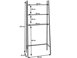 Outlet Staande Plank Mcw-K82, Bruin Toiletmeubel