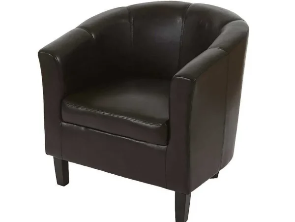 Best Sale Stafford H379 Loungestoel, Bruin Fauteuil Met Holle Rugleuning