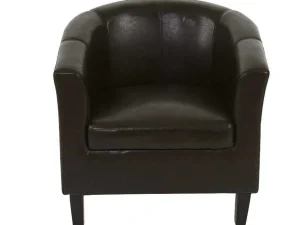 Best Sale Stafford H379 Loungestoel, Bruin Fauteuil Met Holle Rugleuning