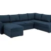 Shop Stan Slaapbank, Hoek Rechts Met Chaise Longue Links, In Blauw. Stoffen Zitbank