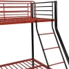 Sale Stapelbed Elevatio Iv - 90 En 140 X 190 Cm - Staal - Zwart En Rood + Matras Kinderbed Stapelbed