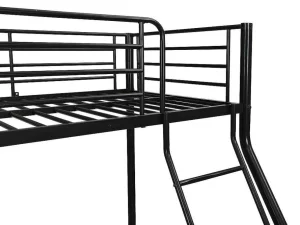 Store Stapelbed Elevatio Iv - 90 En 140 X 190 Cm - Staal - Zwart Kinderbed Stapelbed