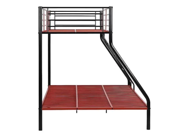 Sale Stapelbed Elevatio Iv - 90 En 140 X 190 Cm - Staal - Zwart En Rood + Matras Kinderbed Stapelbed