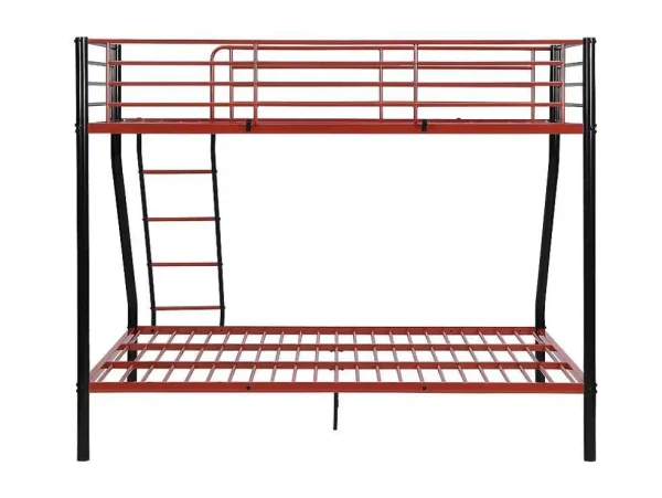 Sale Stapelbed Elevatio Iv - 90 En 140 X 190 Cm - Staal - Zwart En Rood + Matras Kinderbed Stapelbed