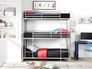 Store Stapelbed Elouan - 3 X 90 X 190 Cm - Grijs Kinderbed