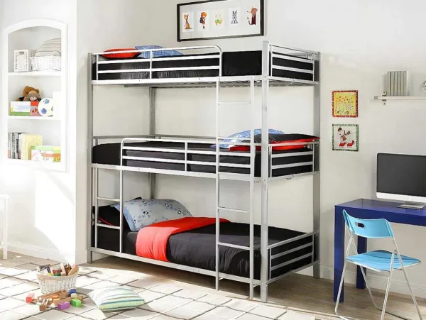 Store Stapelbed Elouan - 3 X 90 X 190 Cm - Grijs Kinderbed